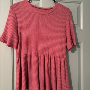 Target Women's Short Sleeve Textured Top - Pink
